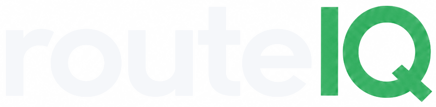 RouteIQ Logo White